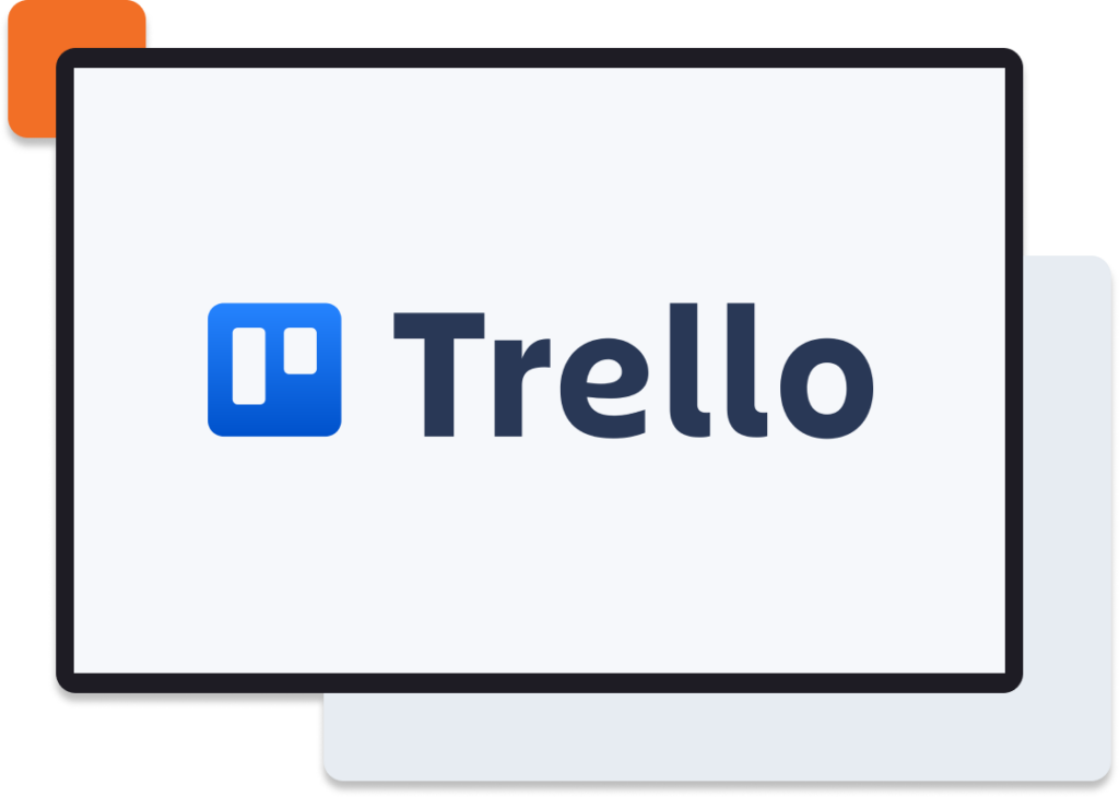 Trello logo on screen