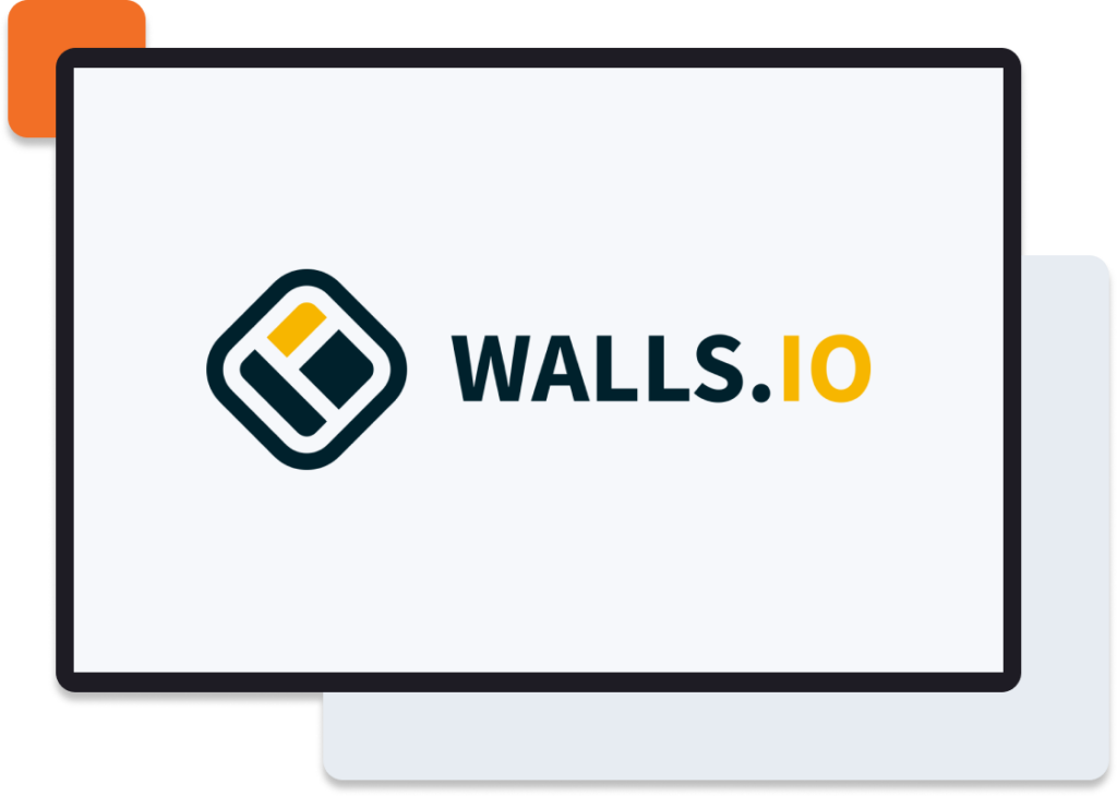 walls.io logo on screen