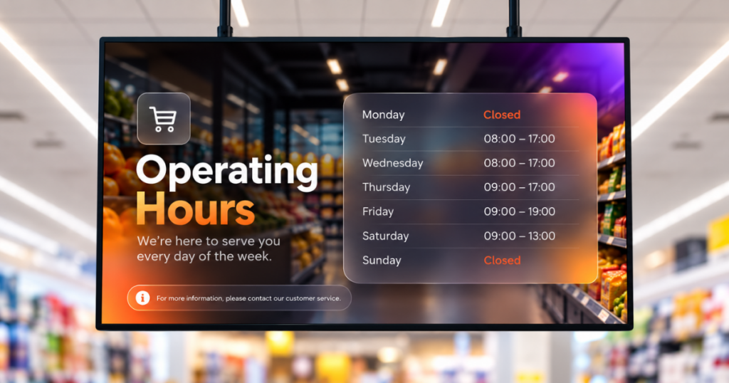 digital signage for supermarket