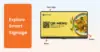 A screen with smart digital signage apps