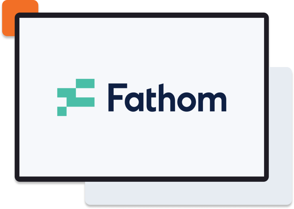 Fathom logo on screen