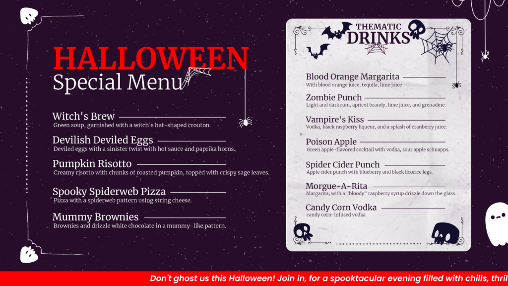 Halloween-Menu