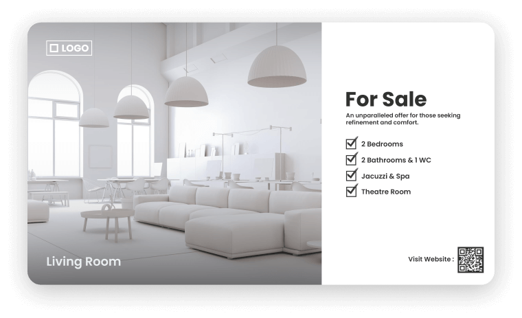 digital signage template for real estate