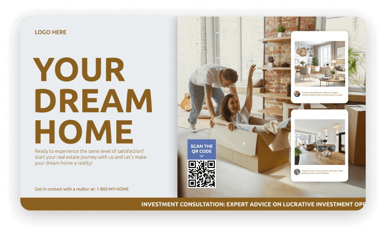 real estate digital signage template