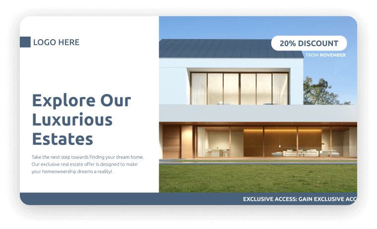 real estate digital signage template