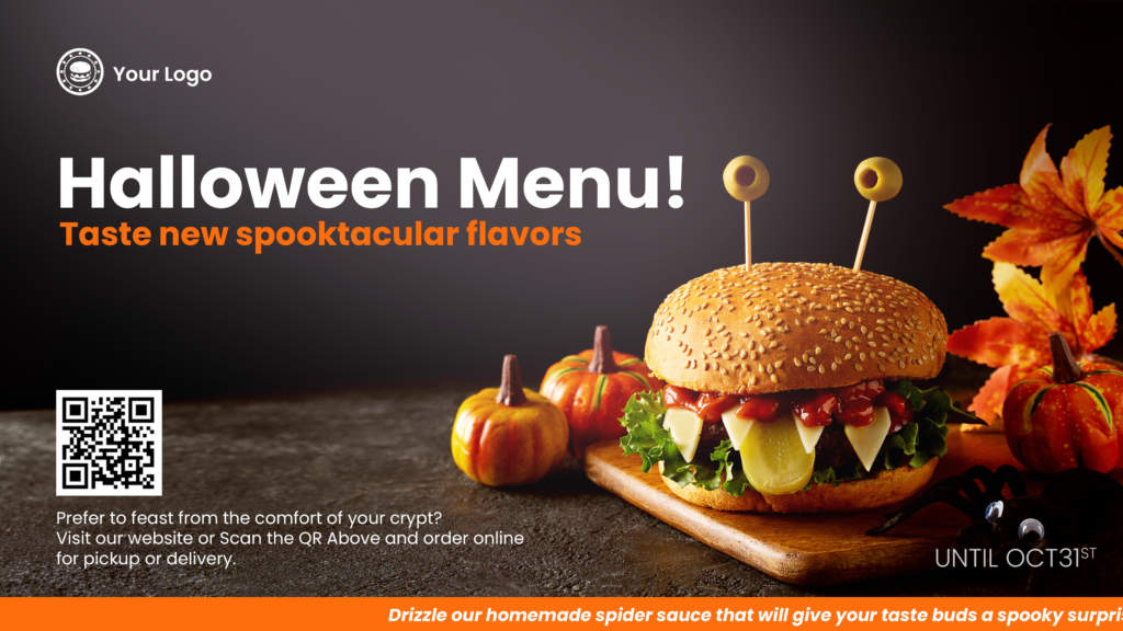 Halloween menu template