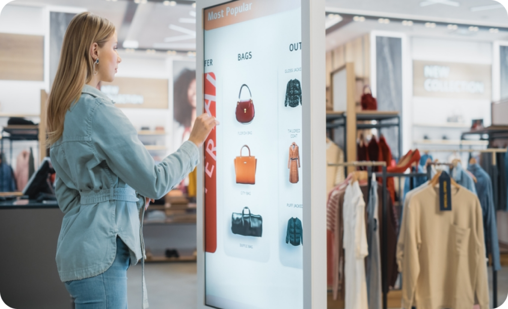 Retail touch screen kiosk