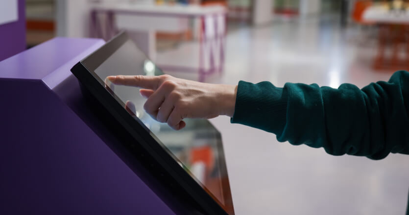 Interactive touchscreen inside a store