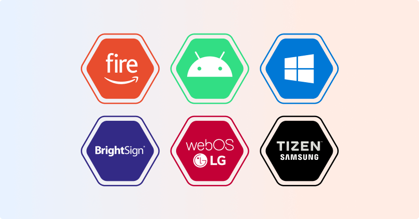 Digital signage players logos