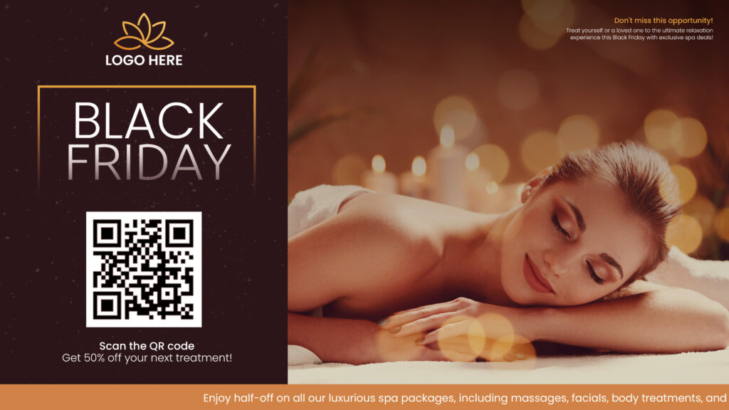 Black Friday deal with QR code