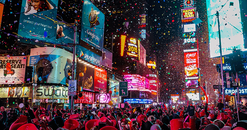 New Year’s Eve Spectacle: From Times Square Digital Signage to Screens Everywhere 