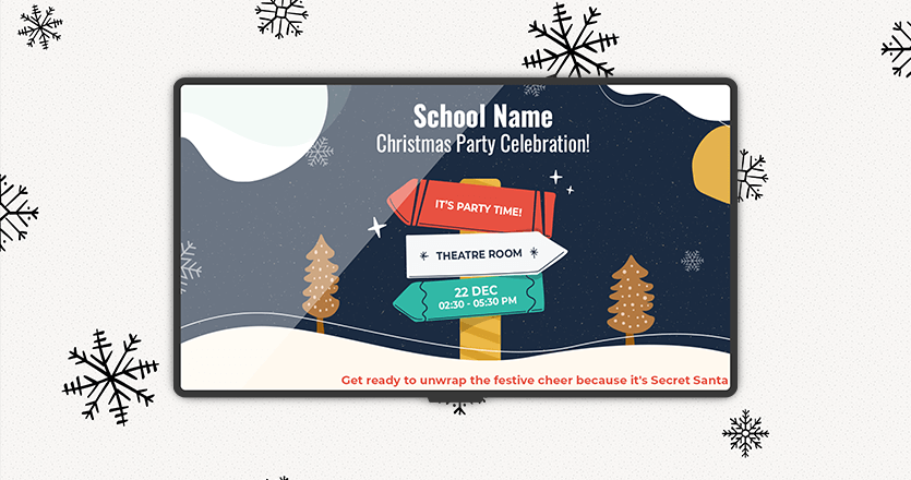 Christmas template for school party celebration