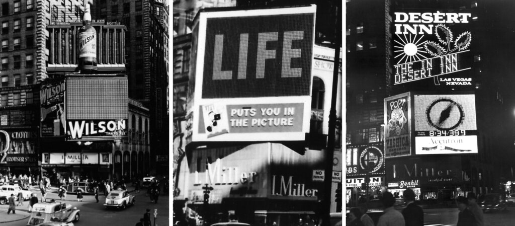 The first digital sign in Times Square