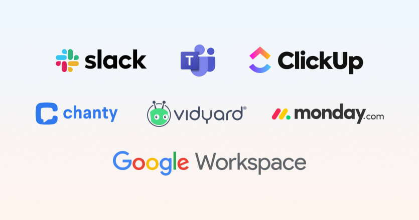 Internal communication software logos