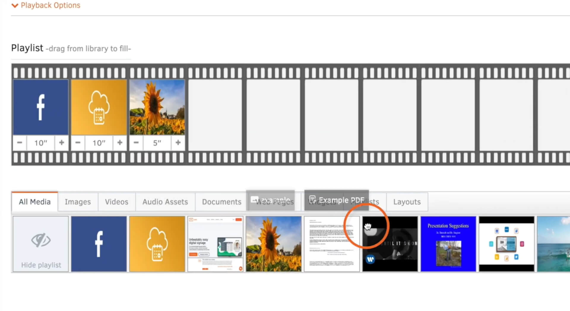 How to create a playlist with Yodeck
