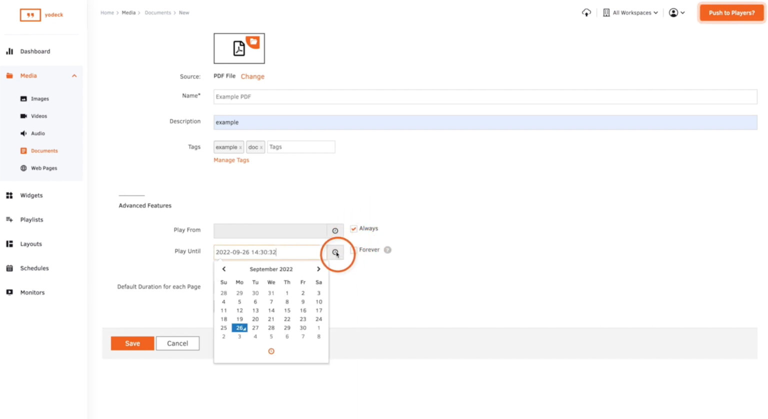 Uploading Documents | Yodeck Academy