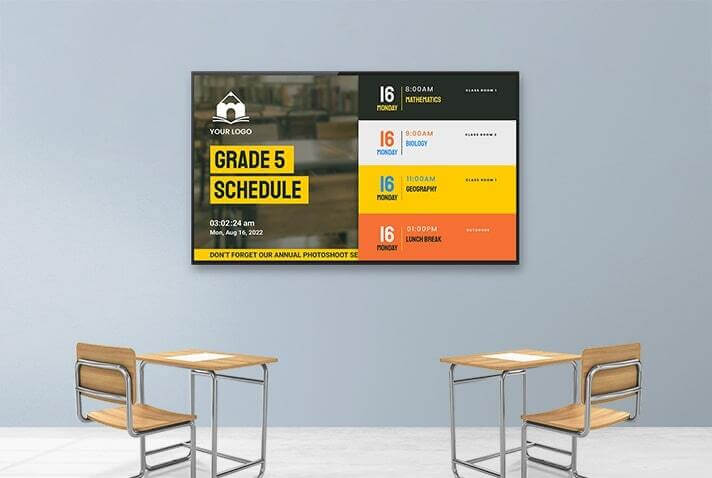 Academy education template on screen