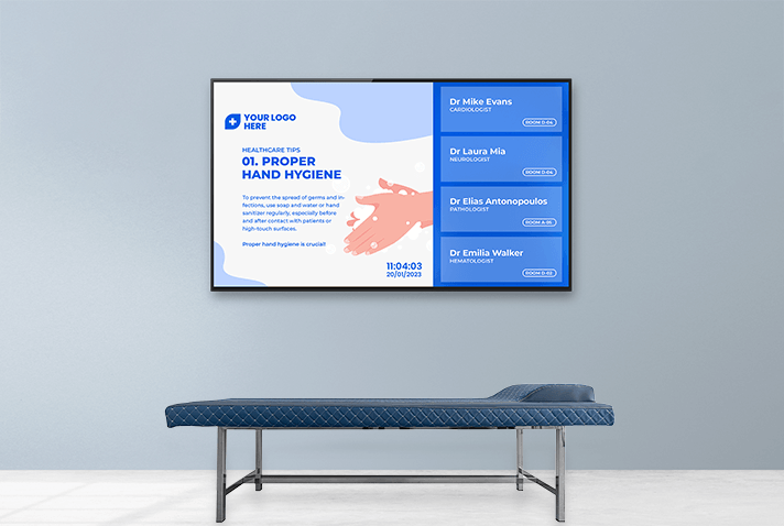 Academy healthcare template on screen