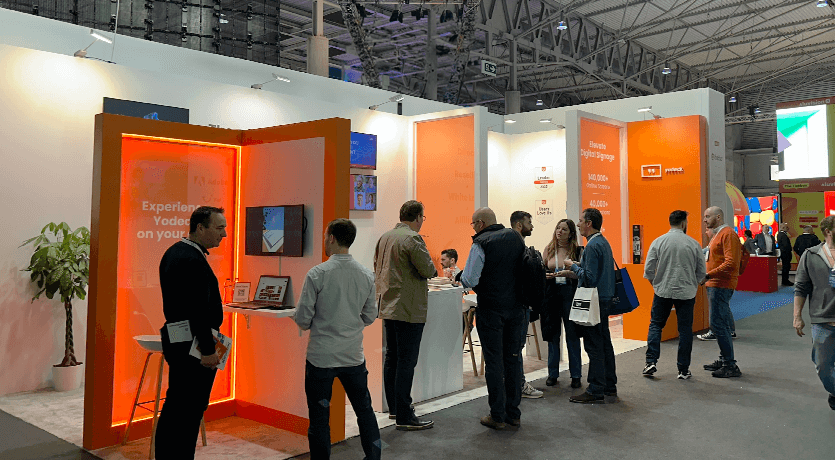 Yodeck's booth at ISE 2024