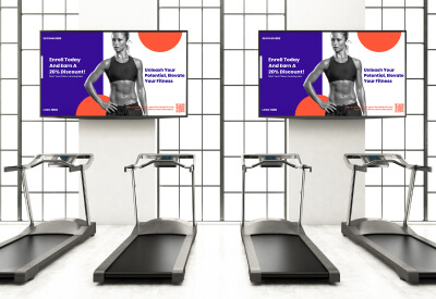 Gym digital signage