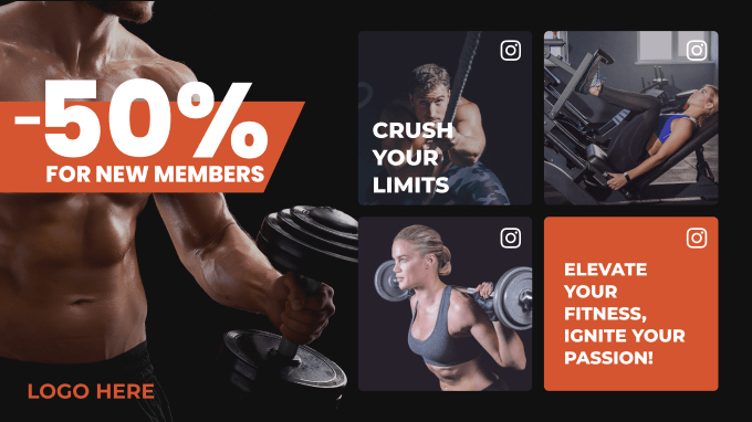 Gym digital signage templates