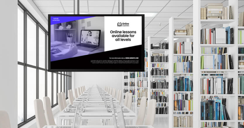 digital signage content for universities