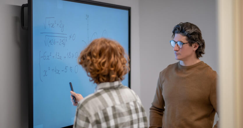 Interactive display at an office