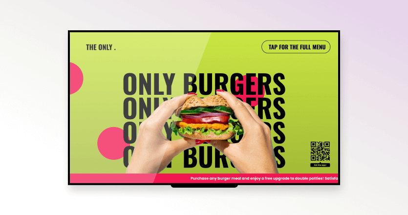 burger digital signage