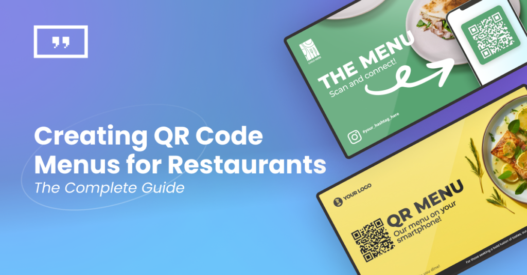 Creating QR code menus for restaurants