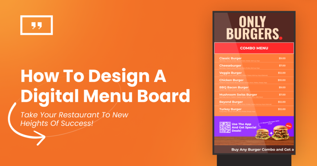 How to design a digital menu board