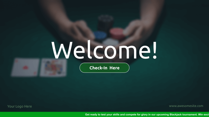 digital signage template for blackjack