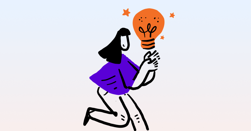 A woman holds a lamp