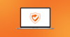 a laptop showing the logo of security