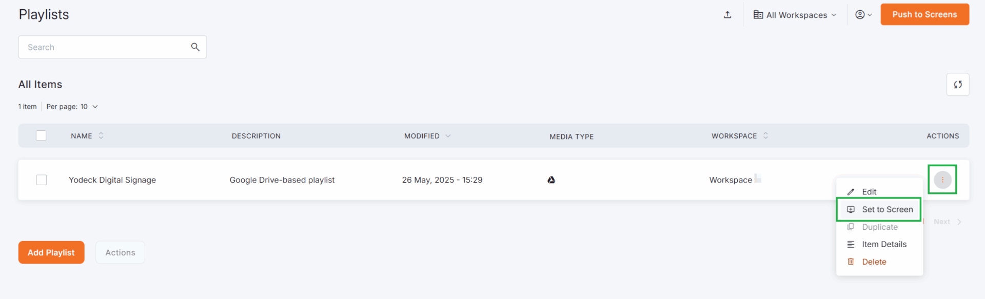 Google Drive Playlist | Yodeck Documentation