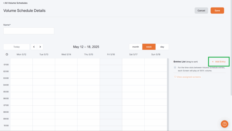Volume Schedules | Yodeck Docs