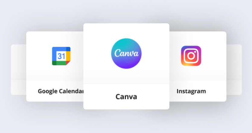 enterprise apps logos like google calendar, canva, instagram