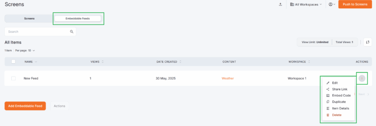 Embeddable Feeds | Yodeck Docs