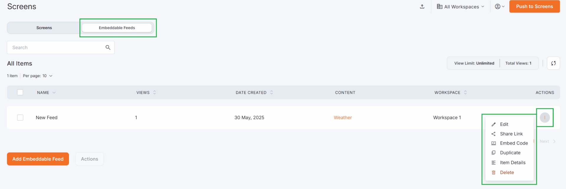 Embeddable Feeds | Yodeck Docs