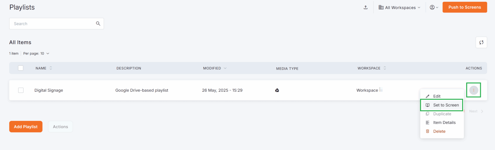 Configure the Google Drive Playlist | Yodeck Docs