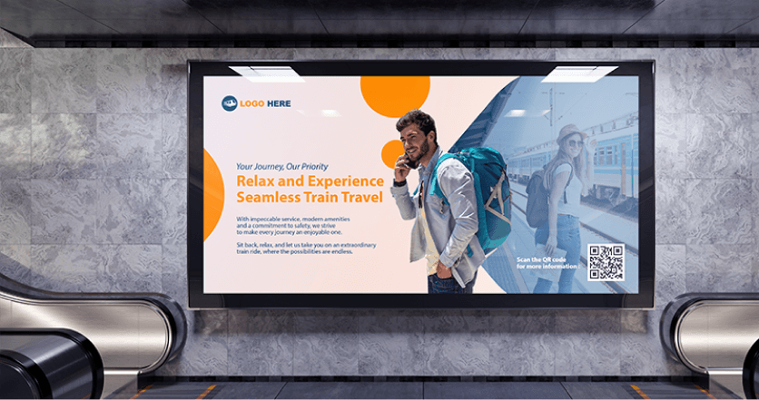 Subway station billboard ad 