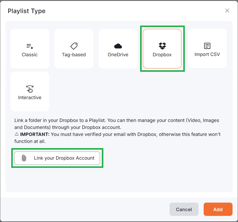 Dropbox Playlist Creation