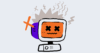 Cartoon of broken computer with X eyes and smoke