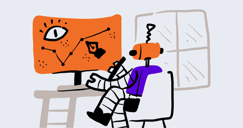 a person sitting in front of his screen and working