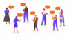 employees talking to each other