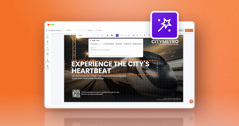 a screen showing the new Yodeck Layout Editor
