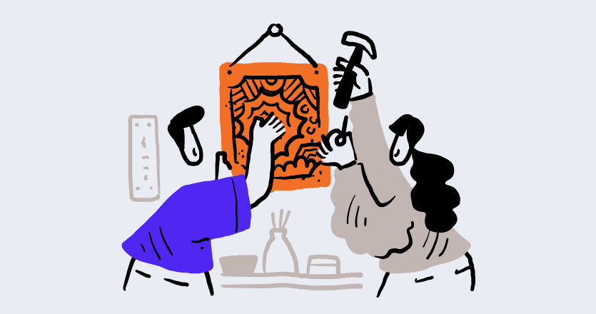 digital vision board for different teams