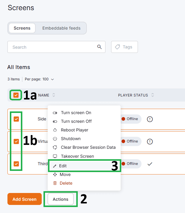 Yodeck multiscreen edit configuration for Content Type selection - #1.