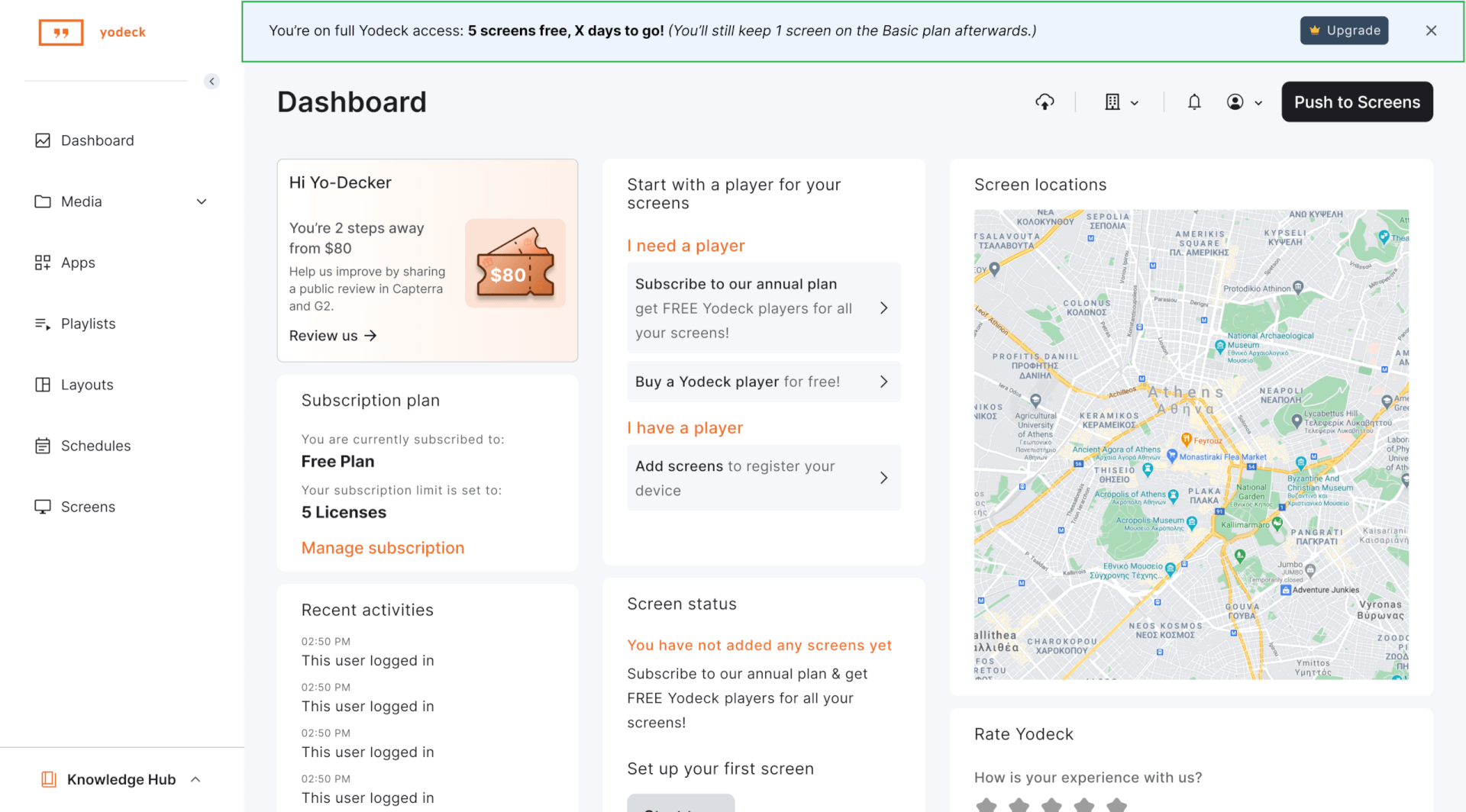 Yodeck 30-Day Free Period | Yodeck Documentation