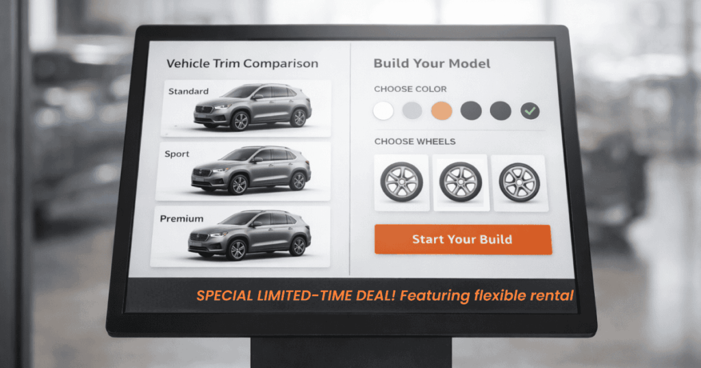 automotive interactive kiosk