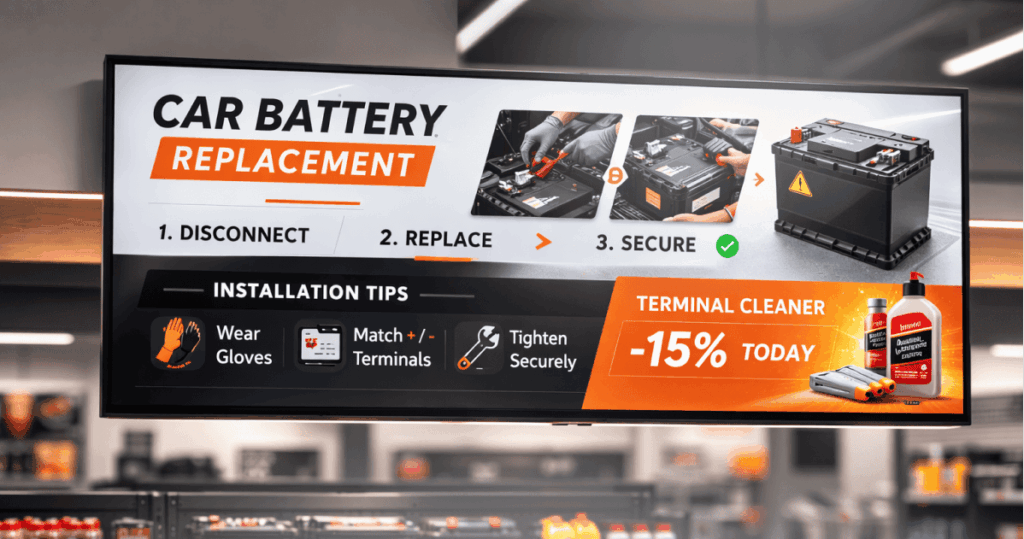 digital signage for auto parts stores